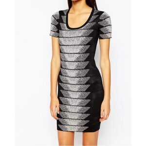 FRENCH CONNECTION SPOTLIGHT FLECK JACQUARD BIRCH MIDI SWEATER DRESS 17” PTP